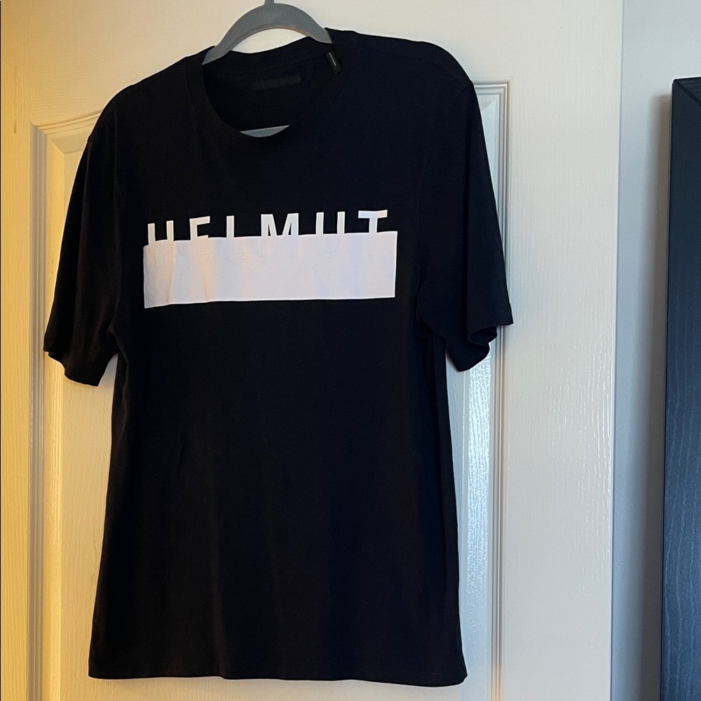 MEN Helmut Lang Black and White Short Sleeve T-Shirt